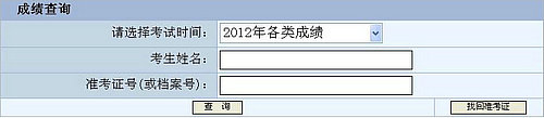 重慶市2012年執(zhí)業(yè)藥師考試成績查詢?nèi)肟? width=