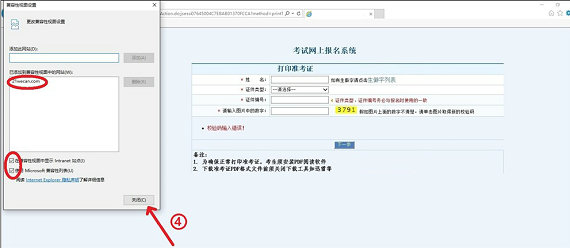 2017衛(wèi)生資格考試準考證打印IE瀏覽器兼容性設置