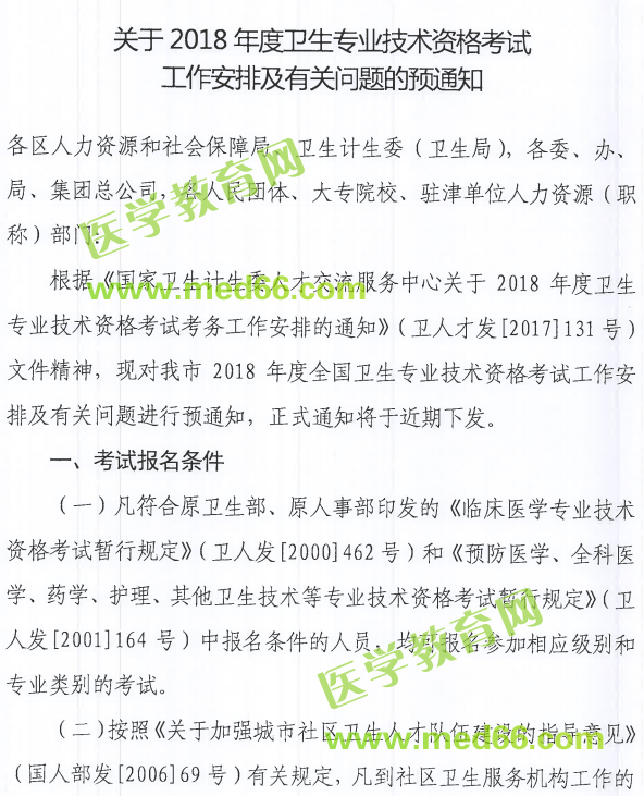 天津市2018年衛(wèi)生資格考試報(bào)名|現(xiàn)場確認(rèn)時(shí)間及要求