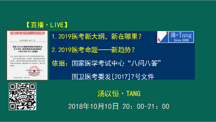 湯神解讀2019年臨床醫(yī)師考試大綱變動及考試出題方向預(yù)測