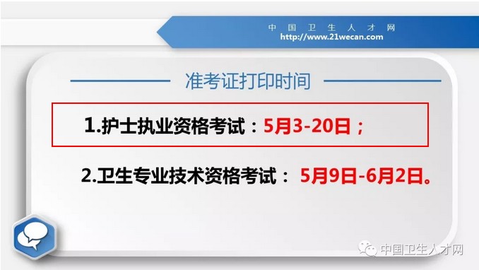 2019年護士資格考試準考證打印