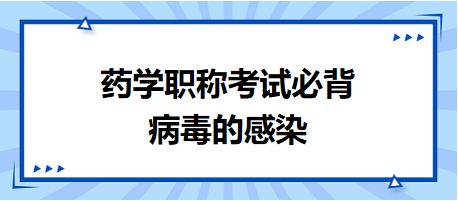 2024藥學(xué)職稱(chēng)考試必背：病毒的感染