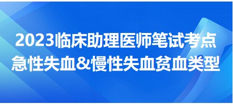 急性失血、慢性失血貧血類型