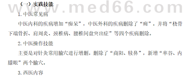 二、2025年中醫(yī)執(zhí)業(yè)醫(yī)師考試大綱具體科目變動情況1